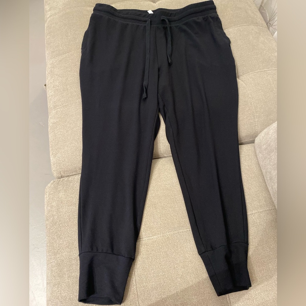 Fabletics Black Jogger Sweatpants with Tapered Legs